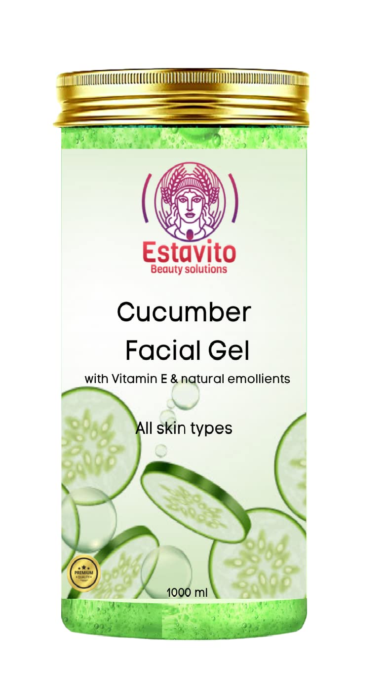 ESTAVITO Cucumber Face Gel 1000ml | Deep cleanses & lightens the skin | Keeps the skin hydrated |. - Image 1