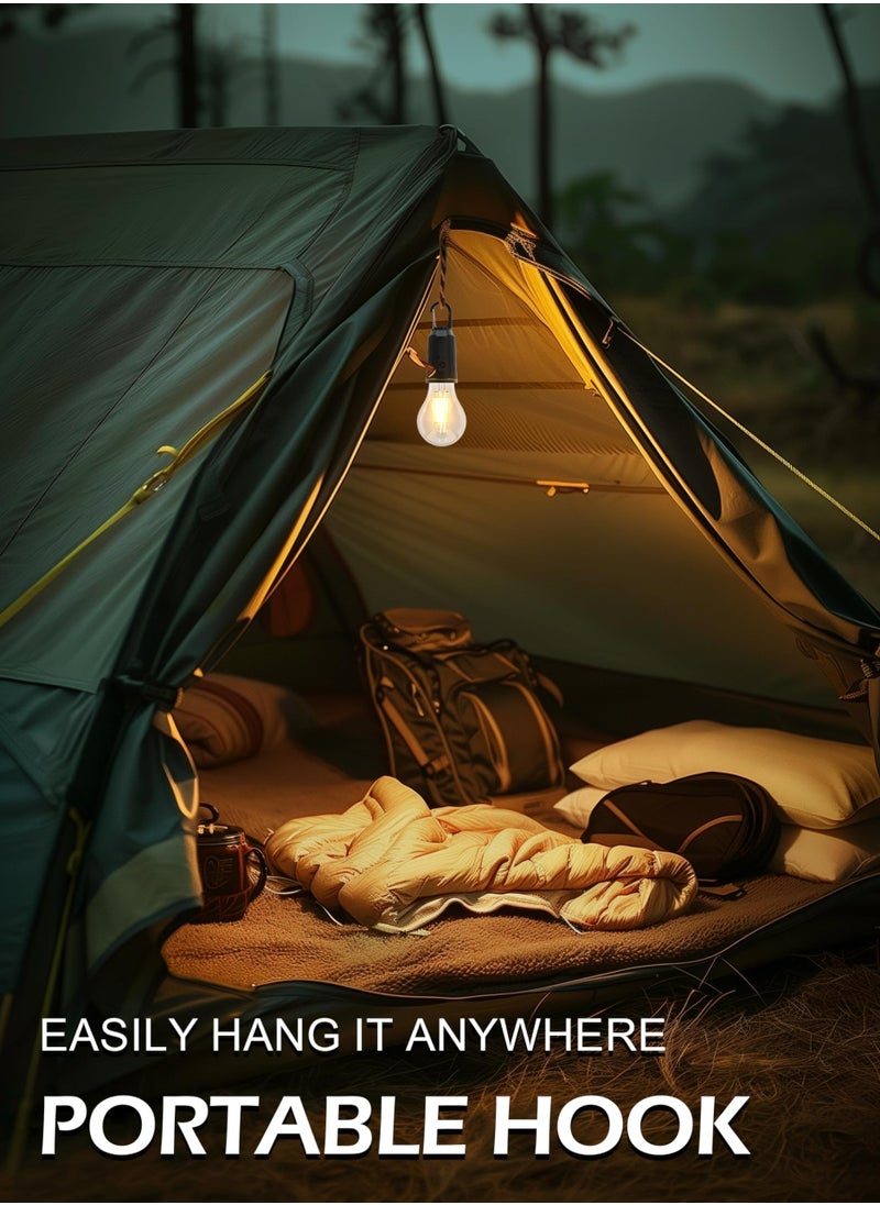 CMGTYYD - Rechargeable Camping Light, 4 Packs Hanging Tent Light Bulb with Hook, 3 Lighting Modes Tent Lamp, Camping Essentials, USB Cable Included for Camping, Hiking, Backpacking, Emergency Outage - Image 1