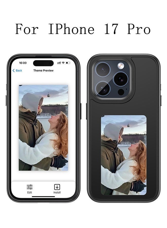 ليكسين جراب هاتف ذكي حبر لهاتف iPhone 17 Pro، جراب هاتف NFC DIY بصور قابلة للتخصيص، غطاء واقي مقاوم للصدمات والخدش وشاشة تدوم طويلاً (أسود) - Image 1