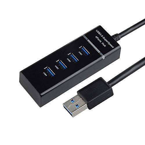 Posh 4 Port USB 3.0 Hub High Speed USB Cable Adapter for/XBOXONE/XBOX360/Computer Laptop PC DVD Burner, Portable Hard Disk, Mouse, Keyboard, Printer HDD, and More USB Devices - Image 1