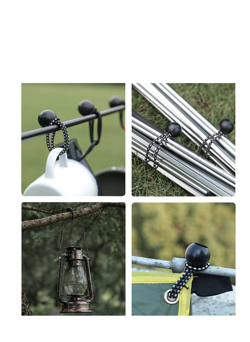 Generic - Ball Bungee Cords, Tie Down Cords Elastic String UV Resistant Rope, Canopy Tarp Tie Down Bungee Balls, for Camping, Shelter,Cargo - Image 1