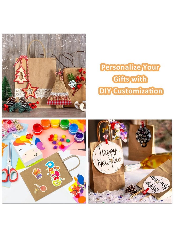 BagDream Gift Bags 10x5x13 50Pcs Brown Kraft Paper With Handles - Merchandise, Retail, Party Favor, Shopping Bulk 100% Recycled Paper Sacks - Image 3