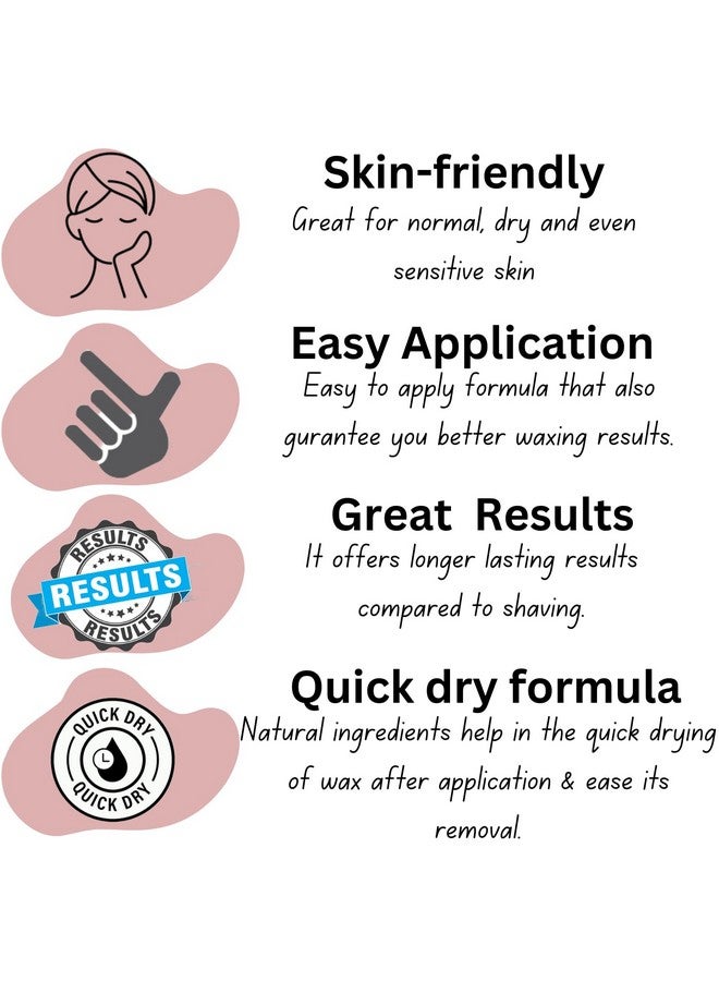 FYORR women NonSticky Smooth 80Gram White Chocolate Katori Peel-Off Wax For Upper Lip, Facial Hair, Eyebrow, Body, Thigh Hair Removal | Free Waxing Wooden Spatula - Image 3