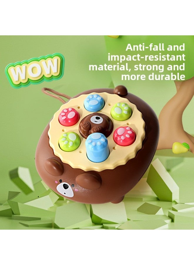 Children's Educational Toys Pocket Happy Hamster Toys Decompression Baby Press Music Double Interactive Happy Toys-Color:【happy Whack-a-mole】-white - Image 2
