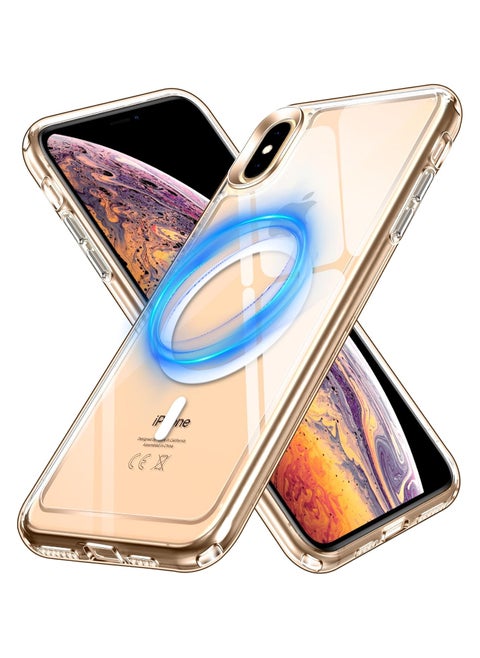 Transparent MagSafe case compatible with iPhone X - XS supports fast charging