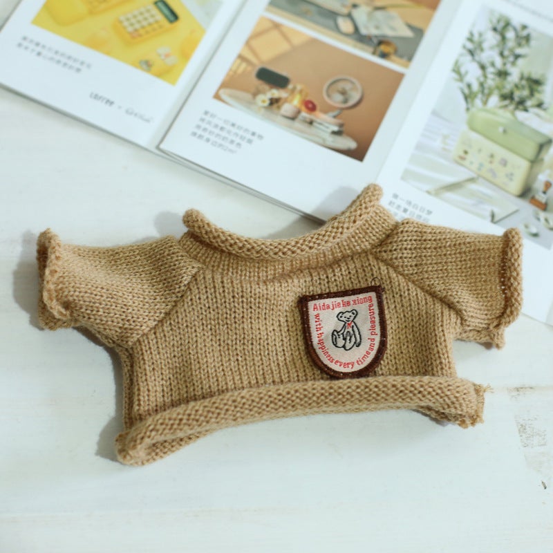 23cm Puppy Paw Boss Plush Sweater Christmas Set Brown Bear Sweater One Piece Brown Bear Sweater One Piece
