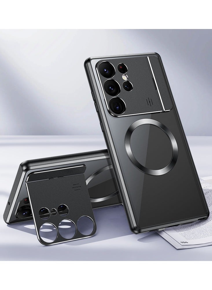 NIBEMINENT For Samsung S23ultra Phone Case S22ultra Phone Case S21ultra Aromatherapy Magnetic Stand Shell Metal Protective Case New - Image 1