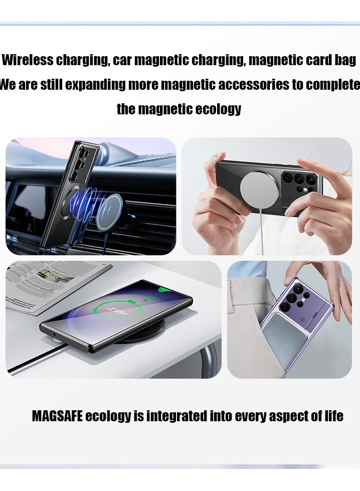 NIBEMINENT For Samsung S23ultra Phone Case S22ultra Phone Case S21ultra Aromatherapy Magnetic Stand Shell Metal Protective Case New - Image 4