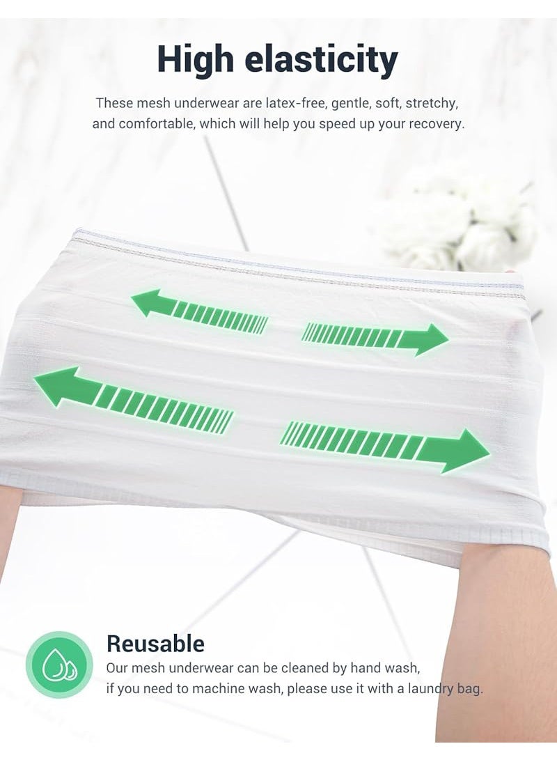 Aikanbo 10 Pcs Disposable Maternity Postpartum Panties, High Waist Breathable Mesh Panties C Section, Maternity Underwear Postpartum Hospital Recovery Maternity Briefs for Women - Image 3