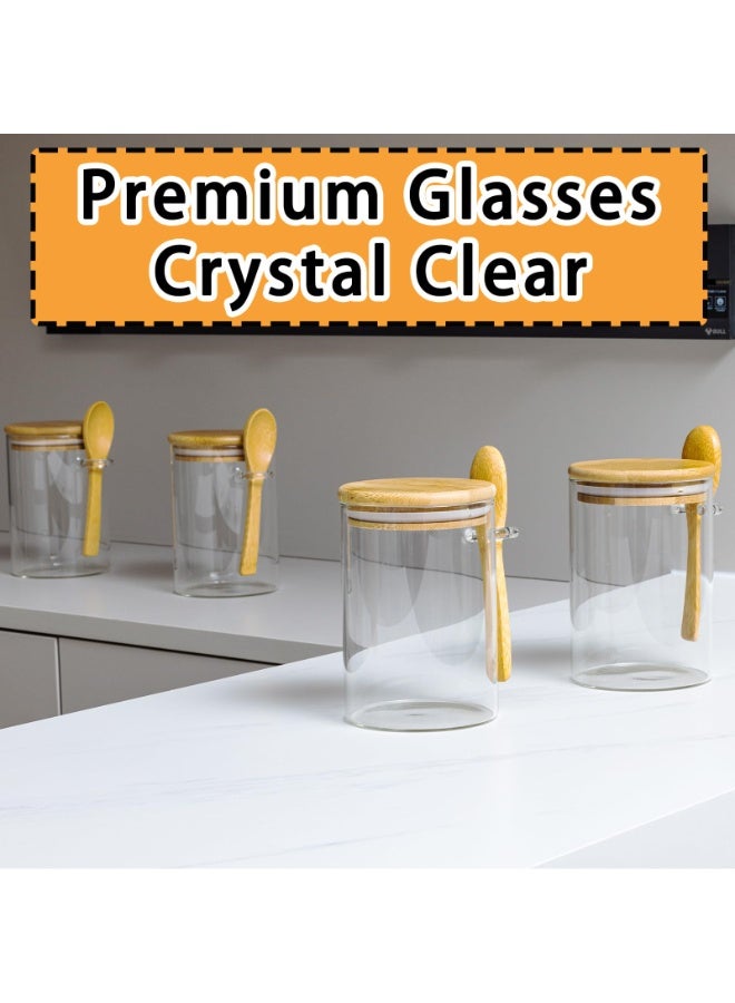 عام حاويات الشوفان الليلي بأغطية، 4 عبوات من برطمانات الشوفان الليلي سعة 16 أونصة، أكواب الشوفان، حاويات تحضير الوجبات، حاويات زجاجية تحضير الوجبات بأغطية، برطمانات حلوى البودنج الصينية. - Image 5