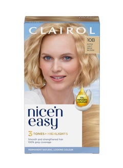 CLAIROL Nicen Easy Creme Natural Looking Oil Infused Permanent Hair Dye 10B Extra Light Beige Blonde  - Image 1