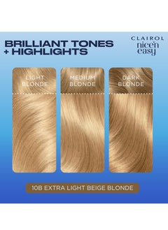 CLAIROL Nicen Easy Creme Natural Looking Oil Infused Permanent Hair Dye 10B Extra Light Beige Blonde  - Image 5