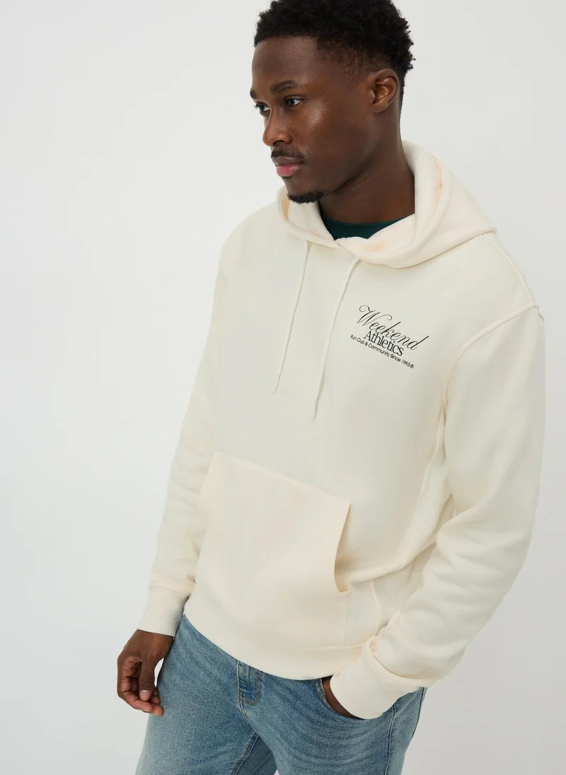 Matalan Cream Design Pull On Hoodie