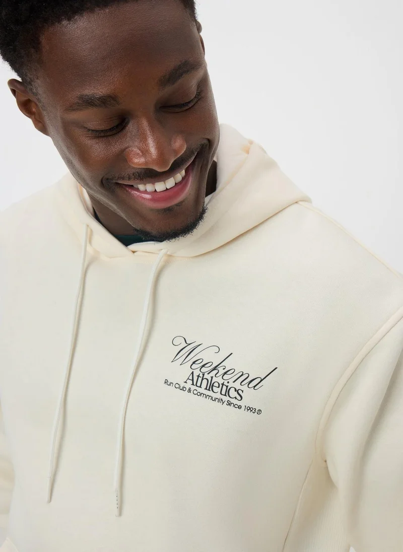 Matalan Cream Design Pull On Hoodie