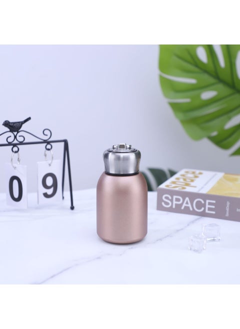 New Mini 304 Stainless Steel Compact Flask with Lid Gold