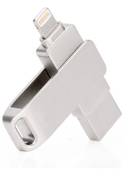 ماركة غير محددة محرك أقراص فلاش USB سعة 128 جيجابايت لهاتف Iphone 3.1 محرك أقراص فلاش معدني فائق السرعة 4 في 1 بتصميم دوار OTG Type A USB + Lightning + Micro USB لأجهزة Android وأجهزة الكمبيوتر الشخصية والسيارات وأجهزة الكمبيوتر المحمولة والأجهزة الأخرى  - Image 1
