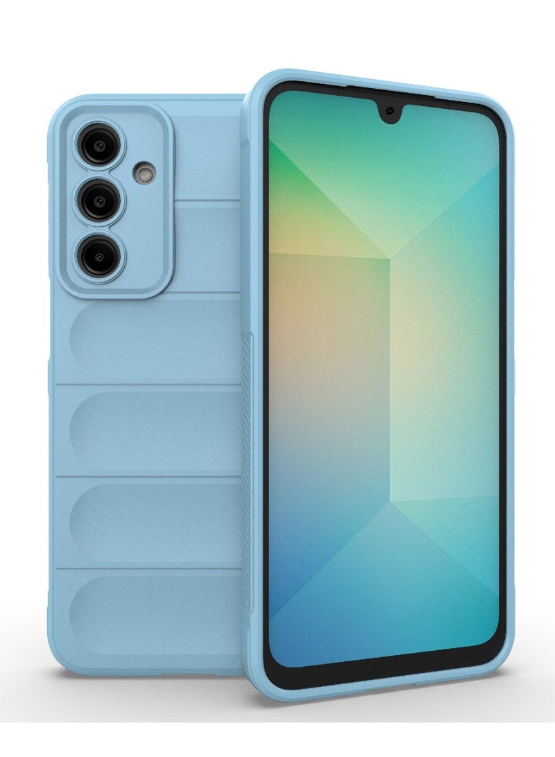 جراب موبايل ماجيك شيلد  سيليكون مضاد للصدمات وحمايه للكاميرا متوافق سامسونج جالاكسي A16 (أزرق فاتح ) - Image 1