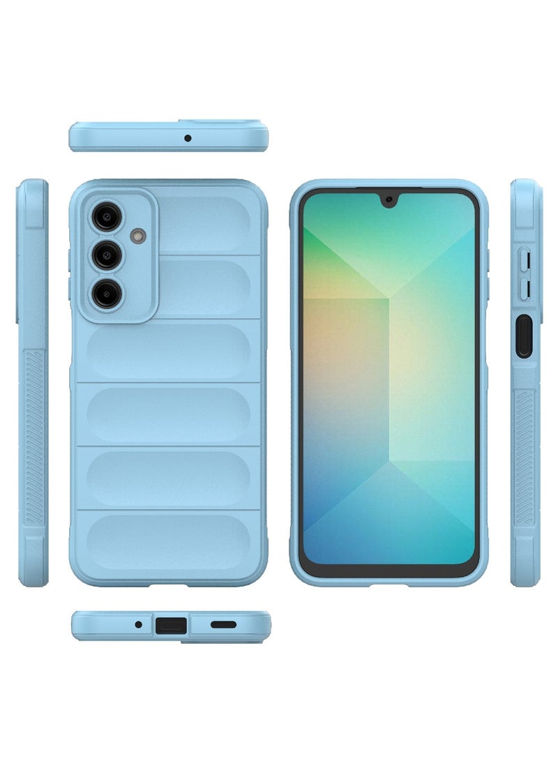 جراب موبايل ماجيك شيلد  سيليكون مضاد للصدمات وحمايه للكاميرا متوافق سامسونج جالاكسي A16 (أزرق فاتح ) - Image 3