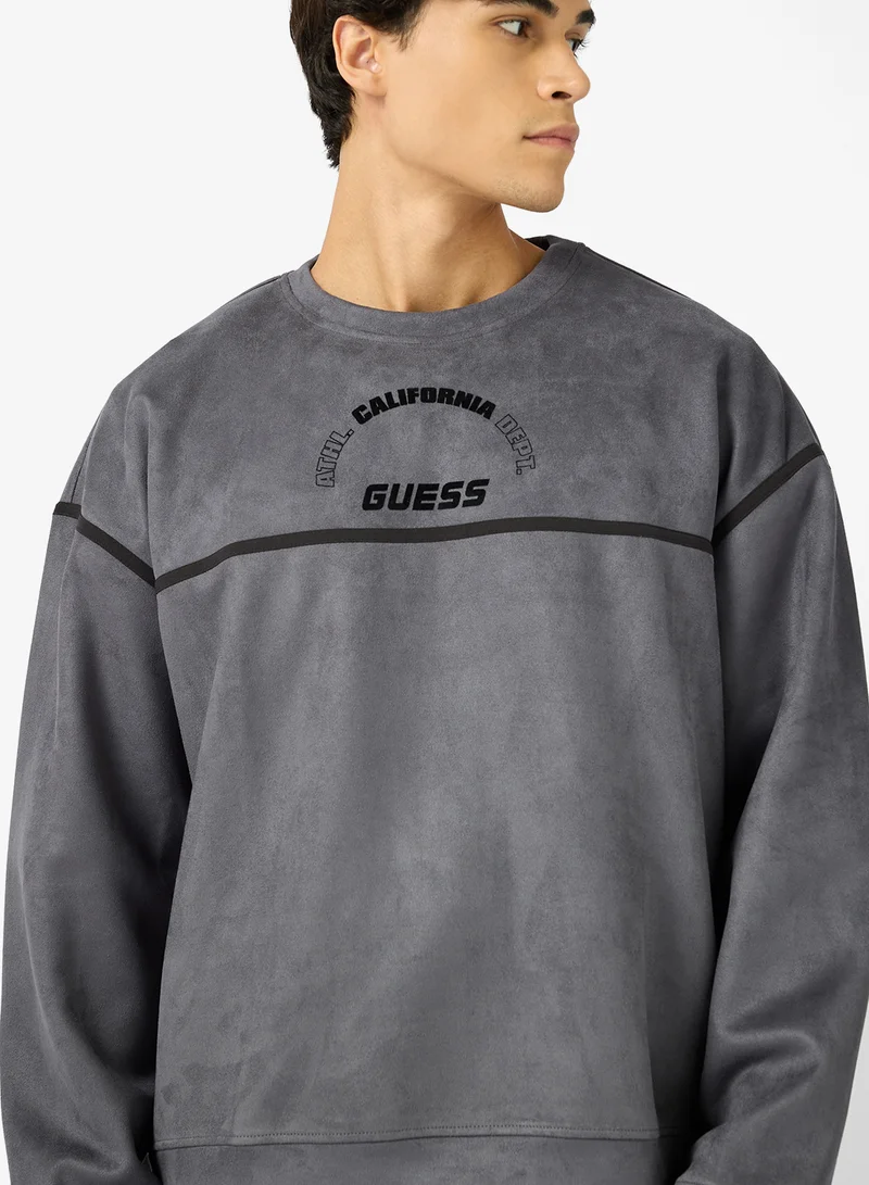 GUESS  Shiro Crew Neck Sweatshirt for Men | Best Price UAE