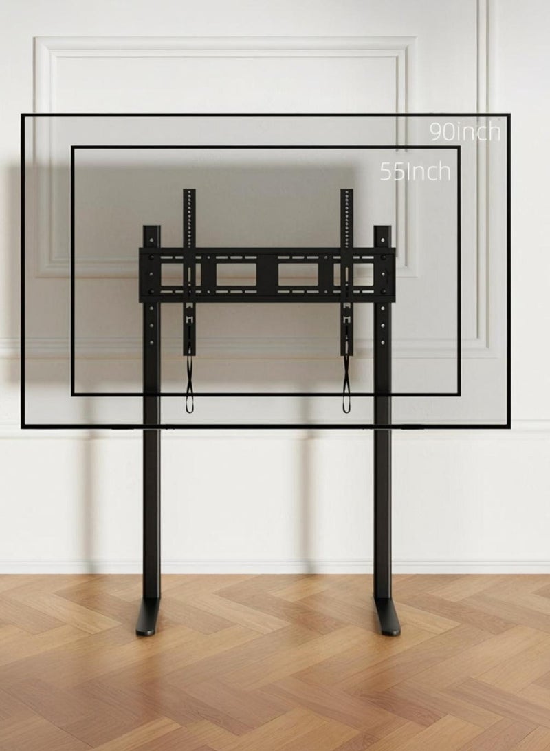 XiuWoo Television Stands TV Stand Tvstand Hidden Against The Wall Floor TV Stand for 55-90 Inch TVs Height Adjustable TV Mount Stand Holds Up to 75KG TV Bracket - Image 1