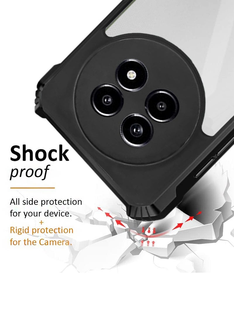 Wtech Realme 13 Pro / Realme 13 Pro+ / Realme 13 Pro Plus 5G 2024 Hybrid TPU Silicone With Raised Armour Bumpers Slim Case Cover - Black - Image 4