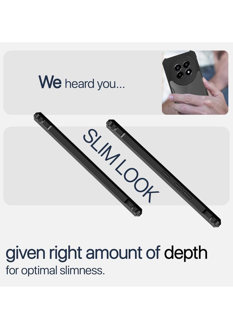 Wtech Realme 13 Pro / Realme 13 Pro+ / Realme 13 Pro Plus 5G 2024 Hybrid TPU Silicone With Raised Armour Bumpers Slim Case Cover - Black - Image 5