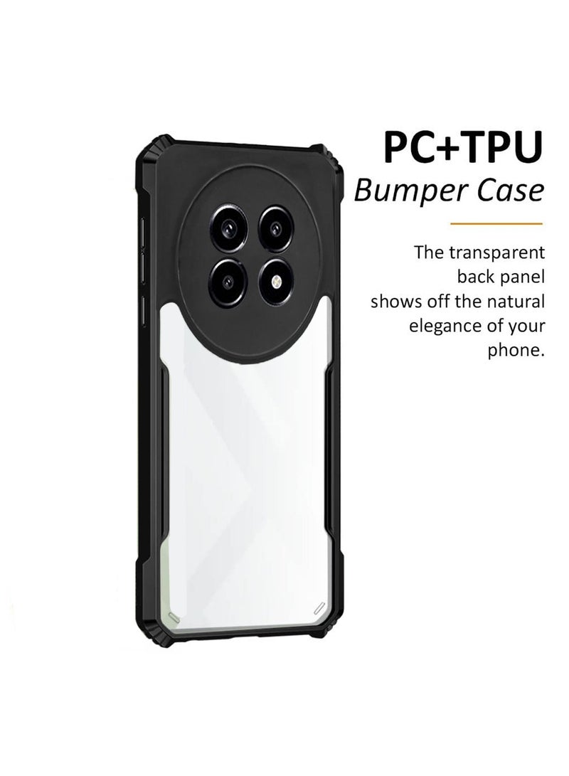 Wtech Realme 13 Pro / Realme 13 Pro+ / Realme 13 Pro Plus 5G 2024 Hybrid TPU Silicone With Raised Armour Bumpers Slim Case Cover - Black - Image 2