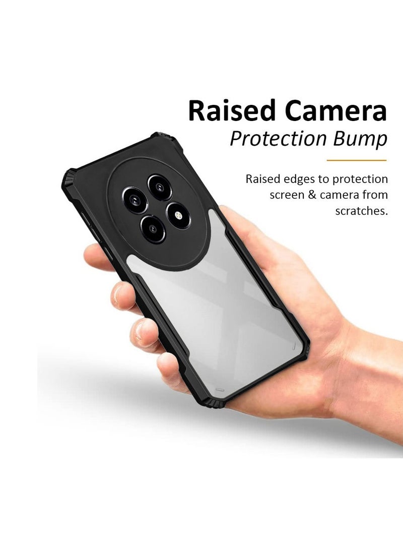 Wtech Realme 13 Pro / Realme 13 Pro+ / Realme 13 Pro Plus 5G 2024 Hybrid TPU Silicone With Raised Armour Bumpers Slim Case Cover - Black - Image 3