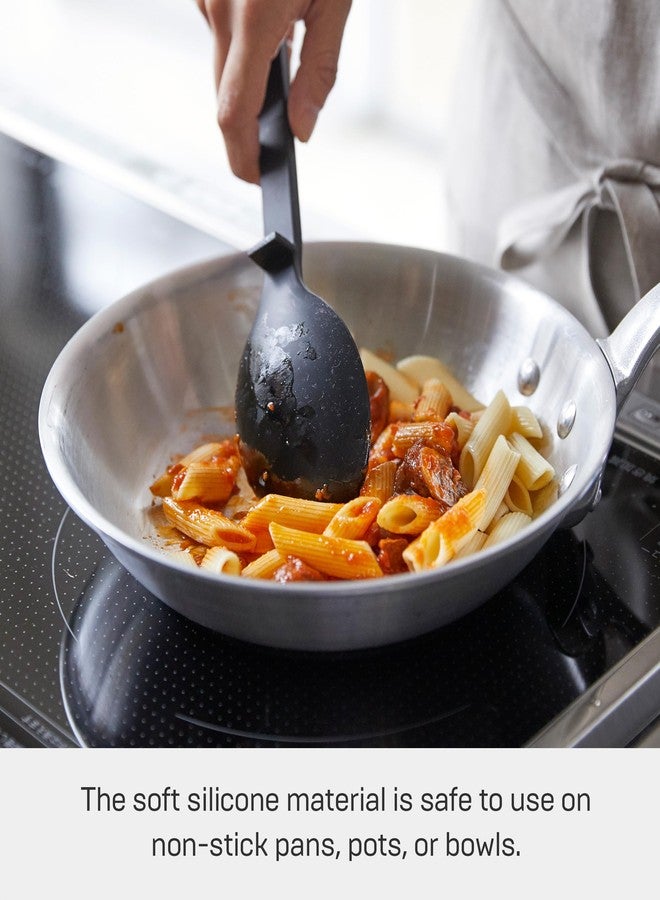 Yamazaki Home Tower Silicone Kitchen Spoon, Hygenic With Integrated Tool Rest, Floating Clean Design - Silicone - Image 5