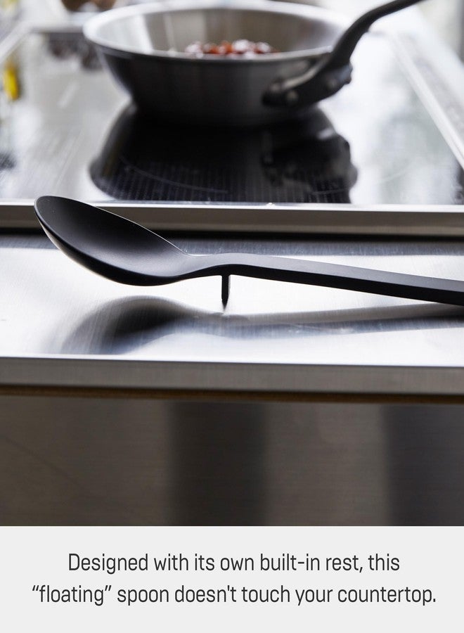 Yamazaki Home Tower Silicone Kitchen Spoon, Hygenic With Integrated Tool Rest, Floating Clean Design - Silicone - Image 2
