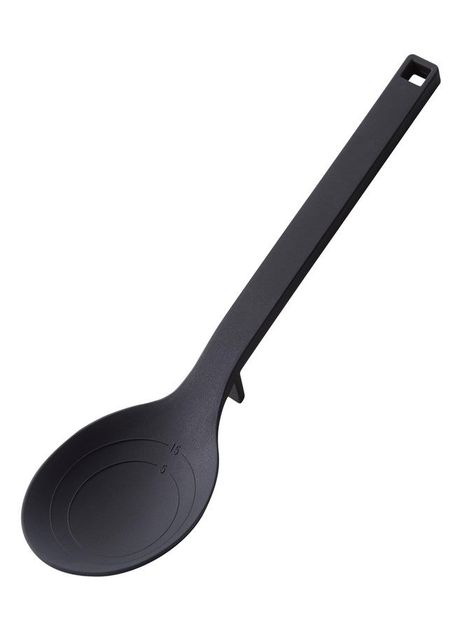 Yamazaki Home Tower Silicone Kitchen Spoon, Hygenic With Integrated Tool Rest, Floating Clean Design - Silicone - Image 1