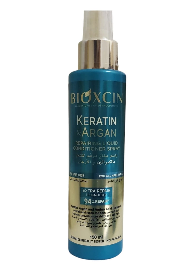 BIOXCIN - Keratin & Argan Repairing Hair Care Conditioner Spray 150ml - Image 1