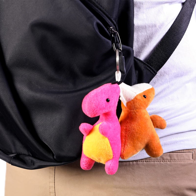 FANELEQU 20 Pack Dinosaur Plush Stuffed Set  Mini Animal Cute Dinosaur Figures  Soft Keychain Toy For Kids Toddler Goodie Bag Filler  Doll Machine  Treasure Carnival Prizes Birthday Party Favors Gifts - Image 3