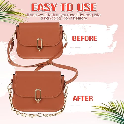 Remuuly 5 Pcs Bag Extender Chain Purse Strap Extender Gold Metal Bag Replacement Chain for Handbag Crossbag ShoulderBag Making Supplies Purse Chains Accessories(Stylish) - Image 5
