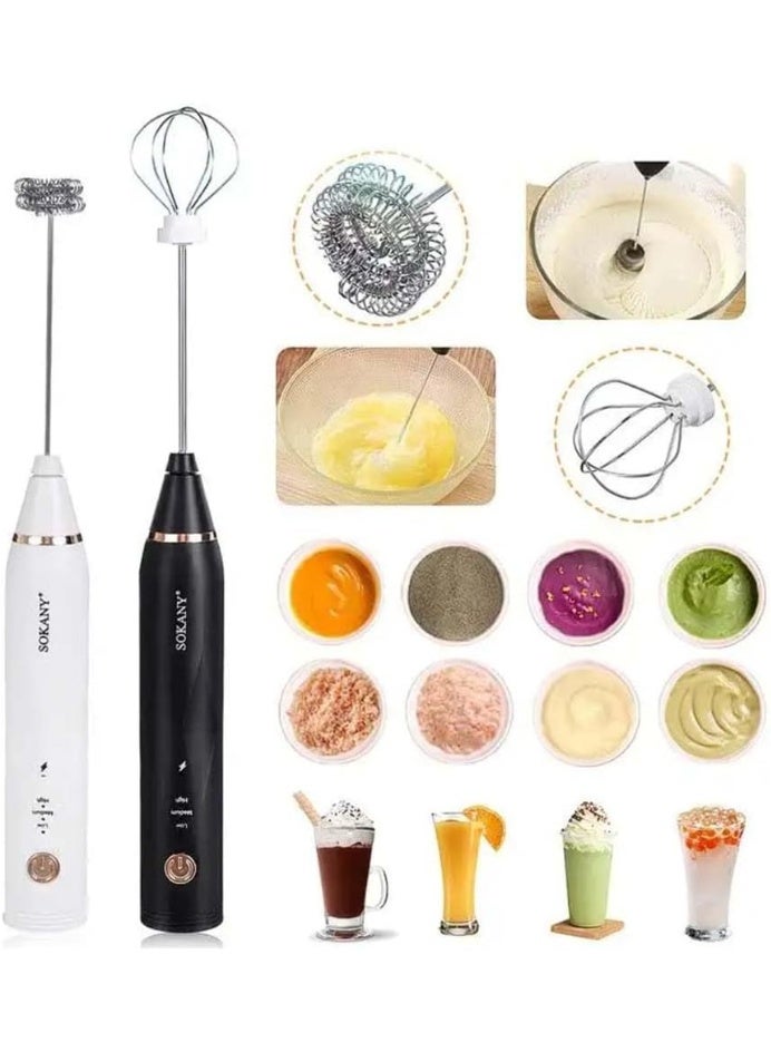 sokany Hand Mixer Milk Frother Coffee Drink Foamer Whisk Mixer Stirrer SK-201A - Image 3