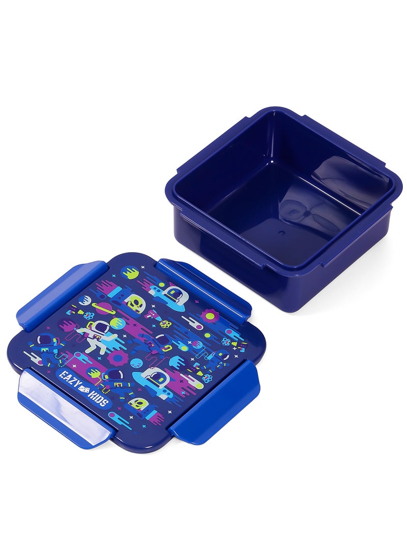 Eazy Kids Lunch Box With BPA And Phthalates Free Material, Astronauts - Blue, 650Ml  - Image 5