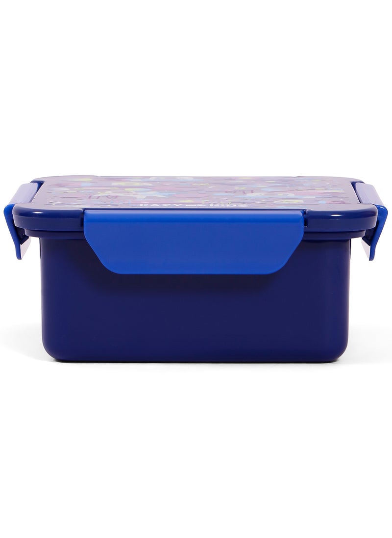 Eazy Kids Lunch Box With BPA And Phthalates Free Material, Astronauts - Blue, 650Ml  - Image 3