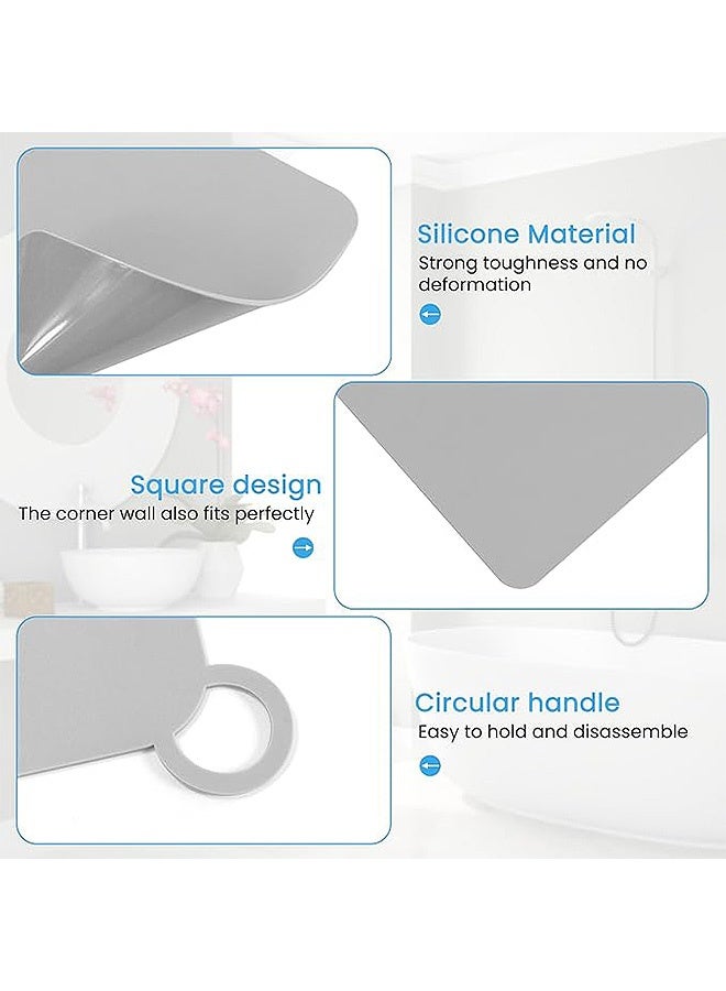 إم إكس إن 4 قطع من غطاء تصريف الأرضية السيليكون المربع للحوض/المطبخ/الحمام، حصيرة الصرف الصحي المضادة للرائحة، سدادات تصريف إزالة الروائح الكريهة، سدادة رائحة تصريف الأرضية - Image 3