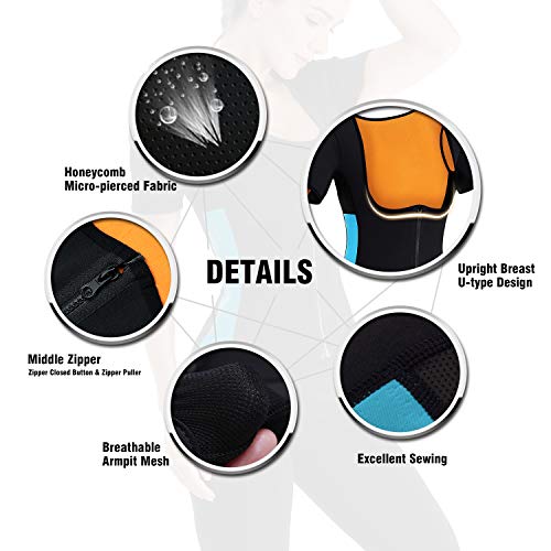 NonEcho Women Sauna Body Shaper Sweat Suit Sleeve Spa Cami Hot Neoprene Slimming Workout Vest Waist Trainer Top - Image 4