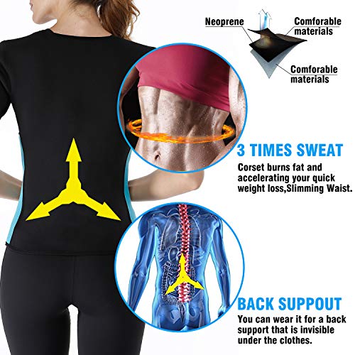 NonEcho Women Sauna Body Shaper Sweat Suit Sleeve Spa Cami Hot Neoprene Slimming Workout Vest Waist Trainer Top - Image 3