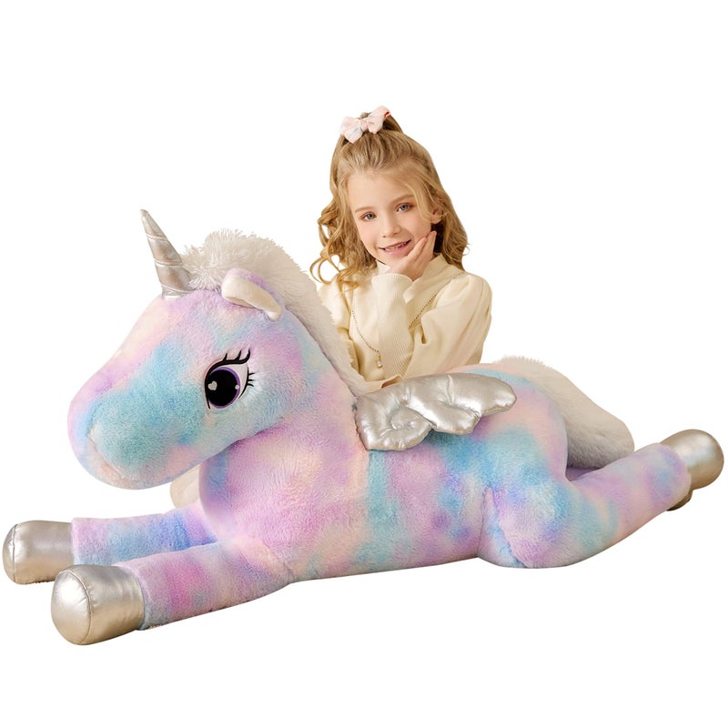 EARTHSOUND Giant Unicorn Stuffed Animal Plush ToyLarge Jumbo 43 Big Size Soft ToysCute Huge Plushy Fluffy Fat PlushieGifts for Kid - Image 3