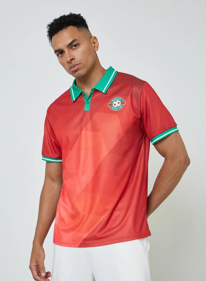 Styli Active Men Morocco Short Sleeve Jersey FIFA Football Polo