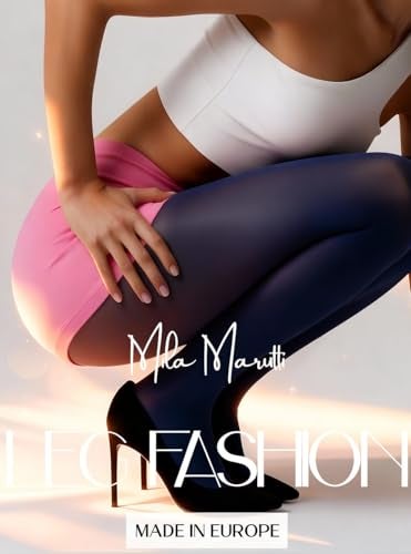 Mila Marutti Navy Tights for Women - Elegant and Comfortable Tights for Women - Semi Opaque Hosiery Stockings - Navy Blue, S - Image 5