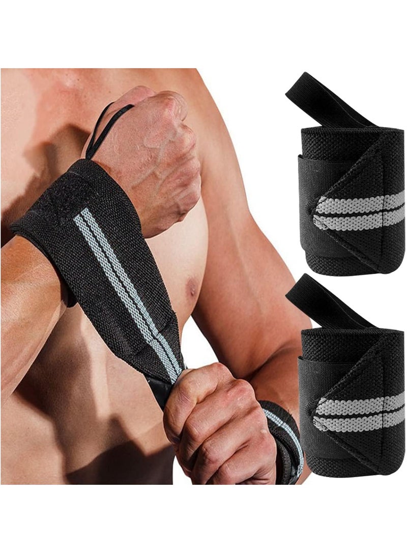Gym Wristbands, Wrist Straps for Men and Women, Increase Pressure, Protect Pulses, Suitable for Training, Gym, Weight Lifting, etc. (1 pair)