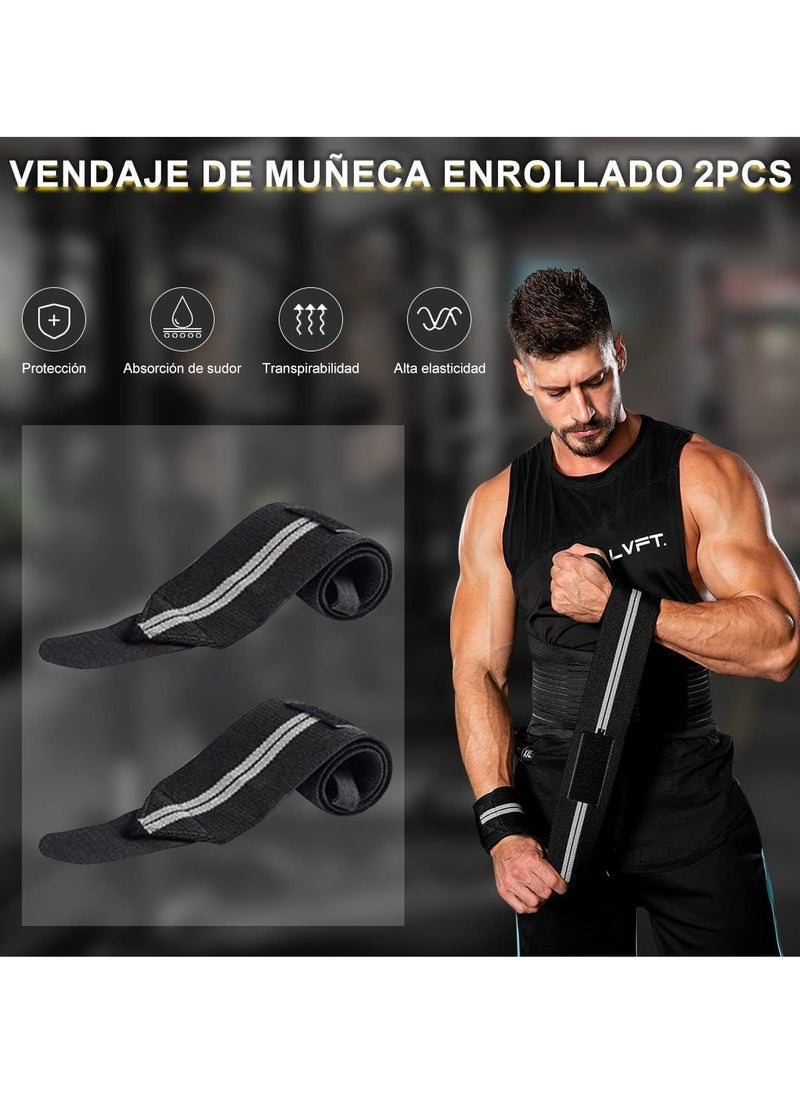Gym Wristbands, Wrist Straps for Men and Women, Increase Pressure, Protect Pulses, Suitable for Training, Gym, Weight Lifting, etc. (1 pair)