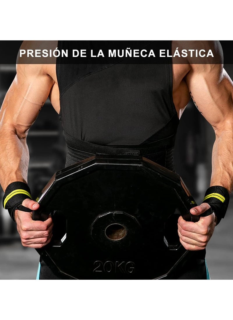 Gym Wristbands, Wrist Straps for Men and Women, Increase Pressure, Protect Pulses, Suitable for Training, Gym, Weight Lifting, etc. (1 pair)