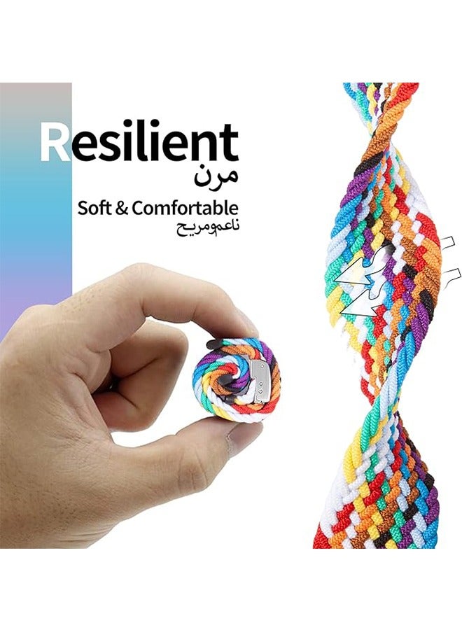 Watch Band for Apple Watch 38mm 40mm 41mm Strap, Adjustable Braided Replacement Bands Straps Stretchable Elastic Sport Wristband for Watch Ultra/Ultra 2 Series 9/8/7/6/SE/5/4/3/2/1 (Color) - Image 2