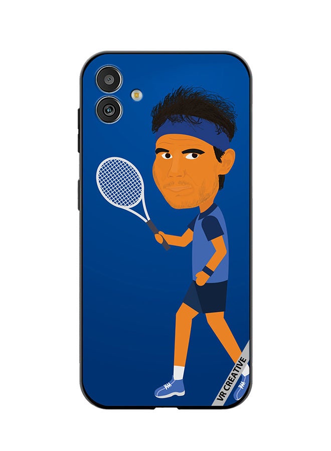 VR CREATIVE Protective Case Cover For Samsung Galaxy F14 Tennis Player Male Character Design Multicolour - Image 1