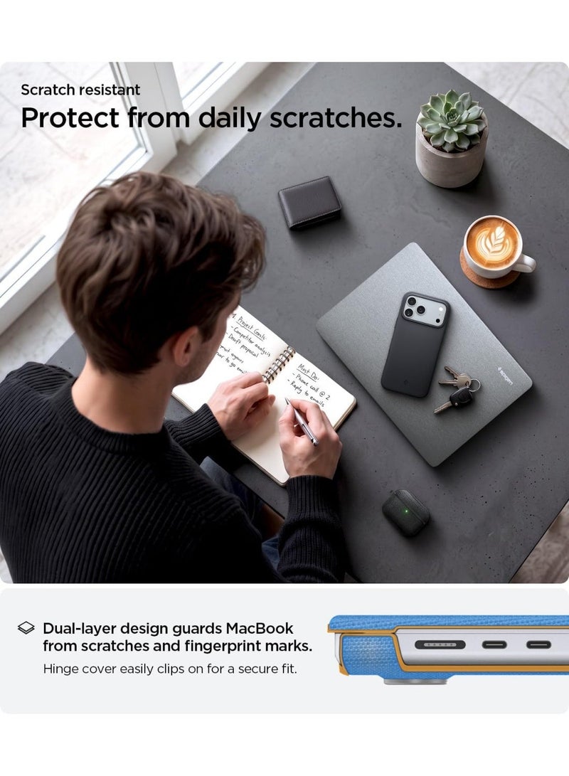 Spigen Urban Fit for MacBook Pro 14 inch case M5 Pro / M5 Max (2026) M4/M3/M2/M1 Pro/Max (2025-2021) Premium Knit Fabric Hard Shell cover - Heather Gray - Image 5