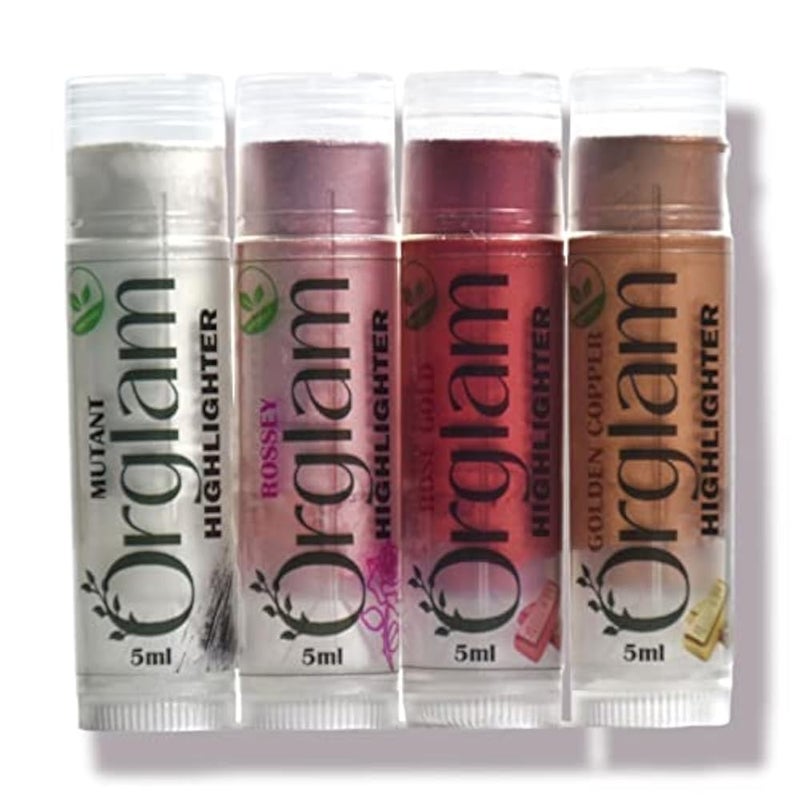 Orglam Transparent white Shimmering Highlighter Stick (Natural) (vitamin E rich) - Image 4